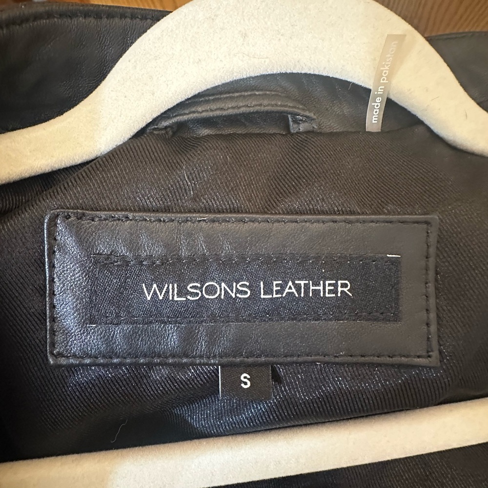 Wilsons Leather Black Moto Jacket - Picture 4 of 4
